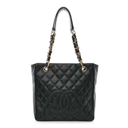 Chanel Caviar Quilted Petit Shopping Tote PST Black 1 of 13