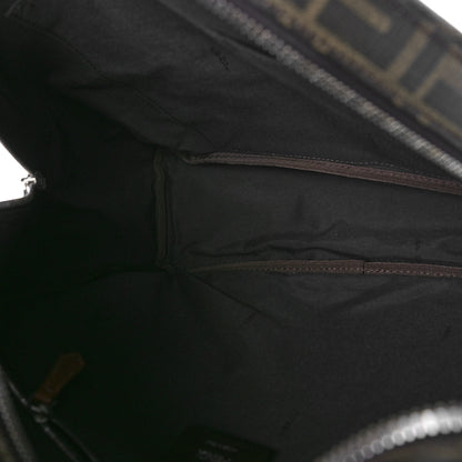 Fendi Glazed Fabric Vitello King FF 1974 Diagonal Pouch Pocket Backpack Tobacco Moro Cuoio 5 of 8