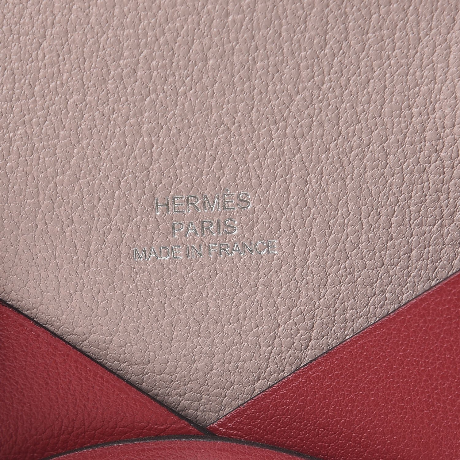 Hermes Evercolor Verso Calvi Card Case Rouge Grenat Glycine 6 of 8