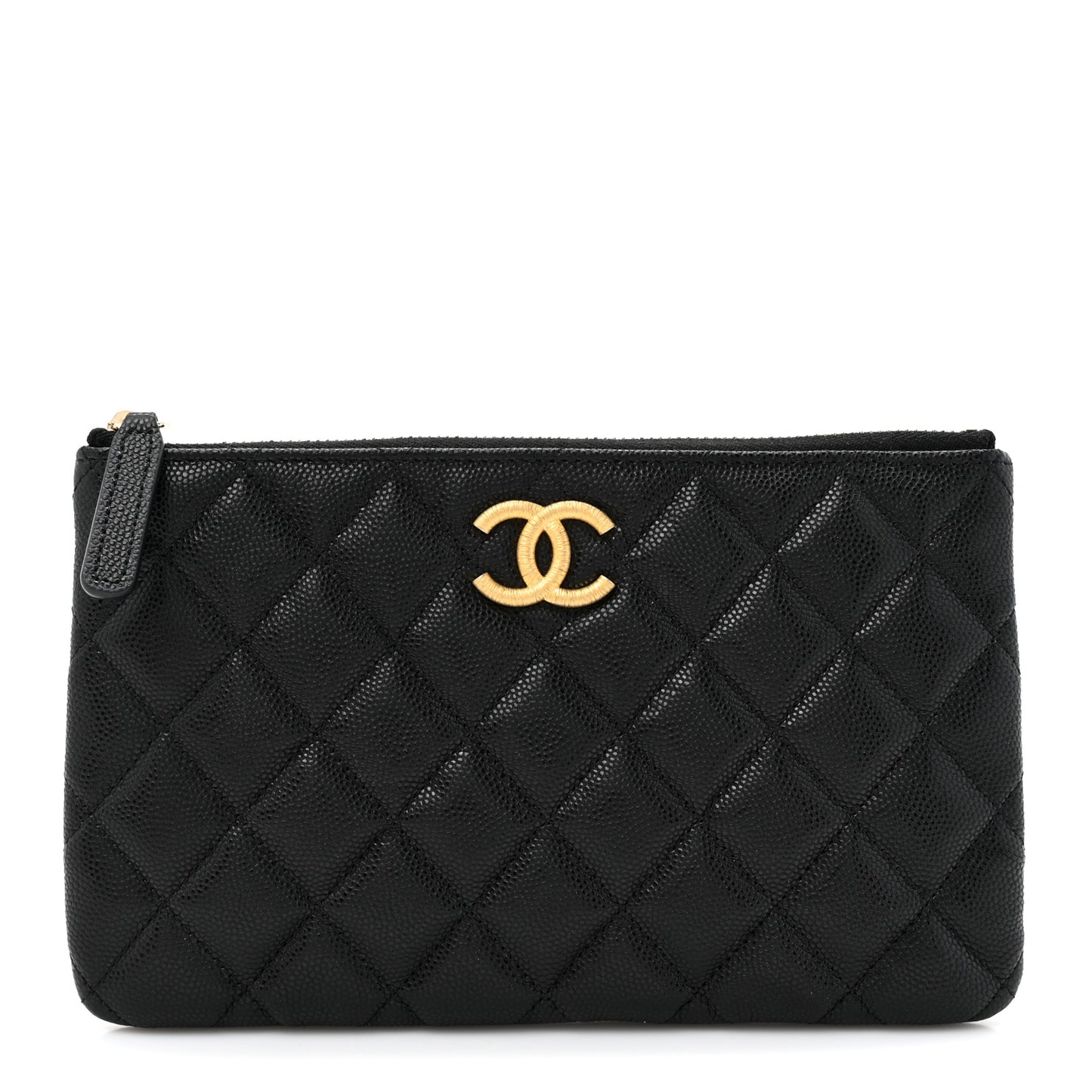 Caviar Quilted Small CC Cosmetic Case Black
