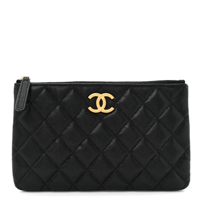 Chanel Caviar Quilted Small CC Cosmetic Case Black 1 of 8