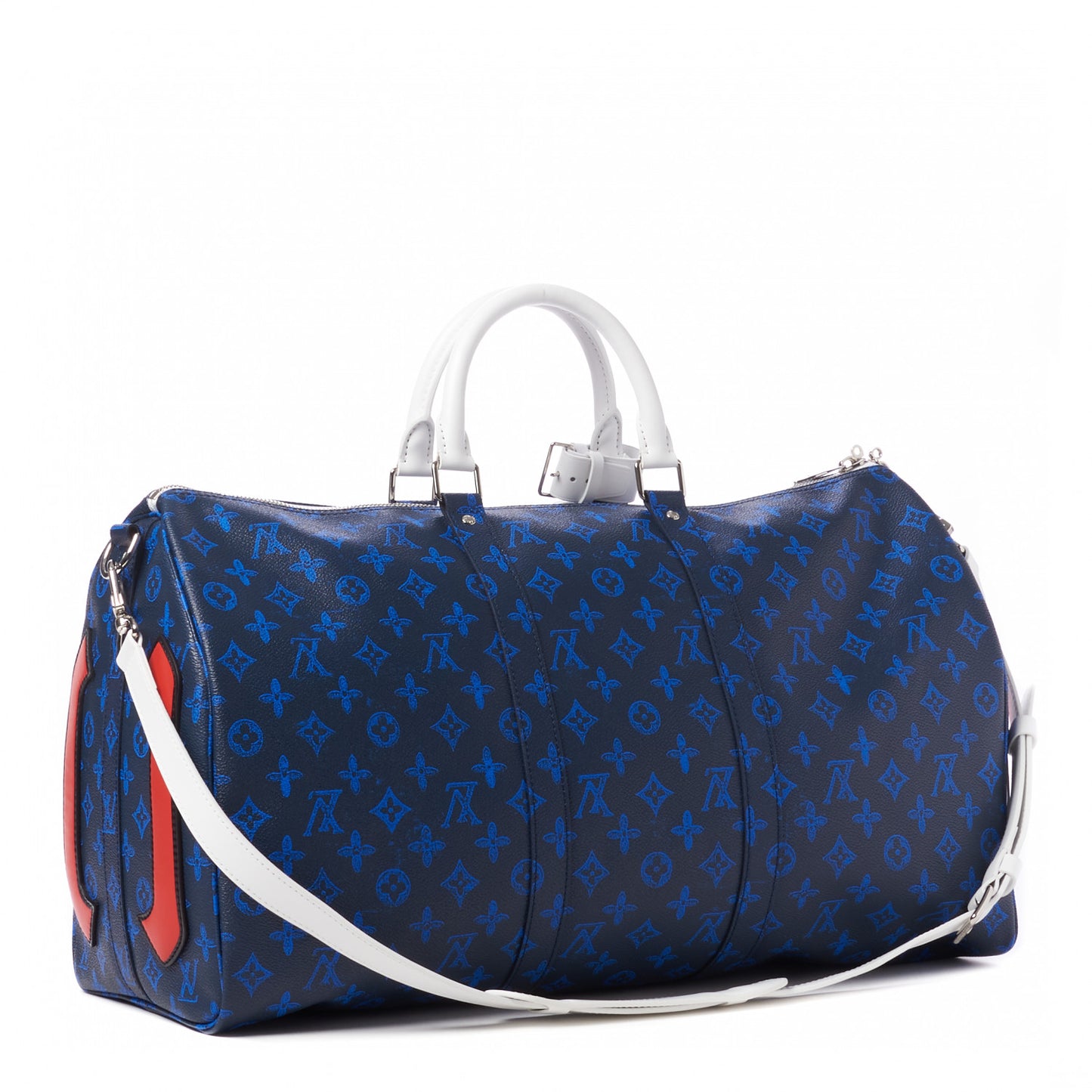 Vintage Monogram Somewhere Somehow Everyday LV Keepall Bandouliere 50 Blue