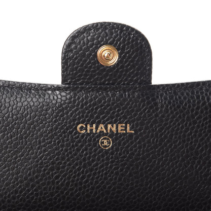 Chanel Caviar Quilted Large Gusset Flap Wallet Black 6 of 9