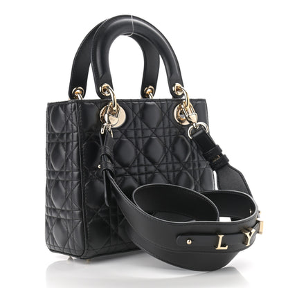 Christian Dior Lambskin Cannage Small My ABCDior Lady Dior Black 2 of 11
