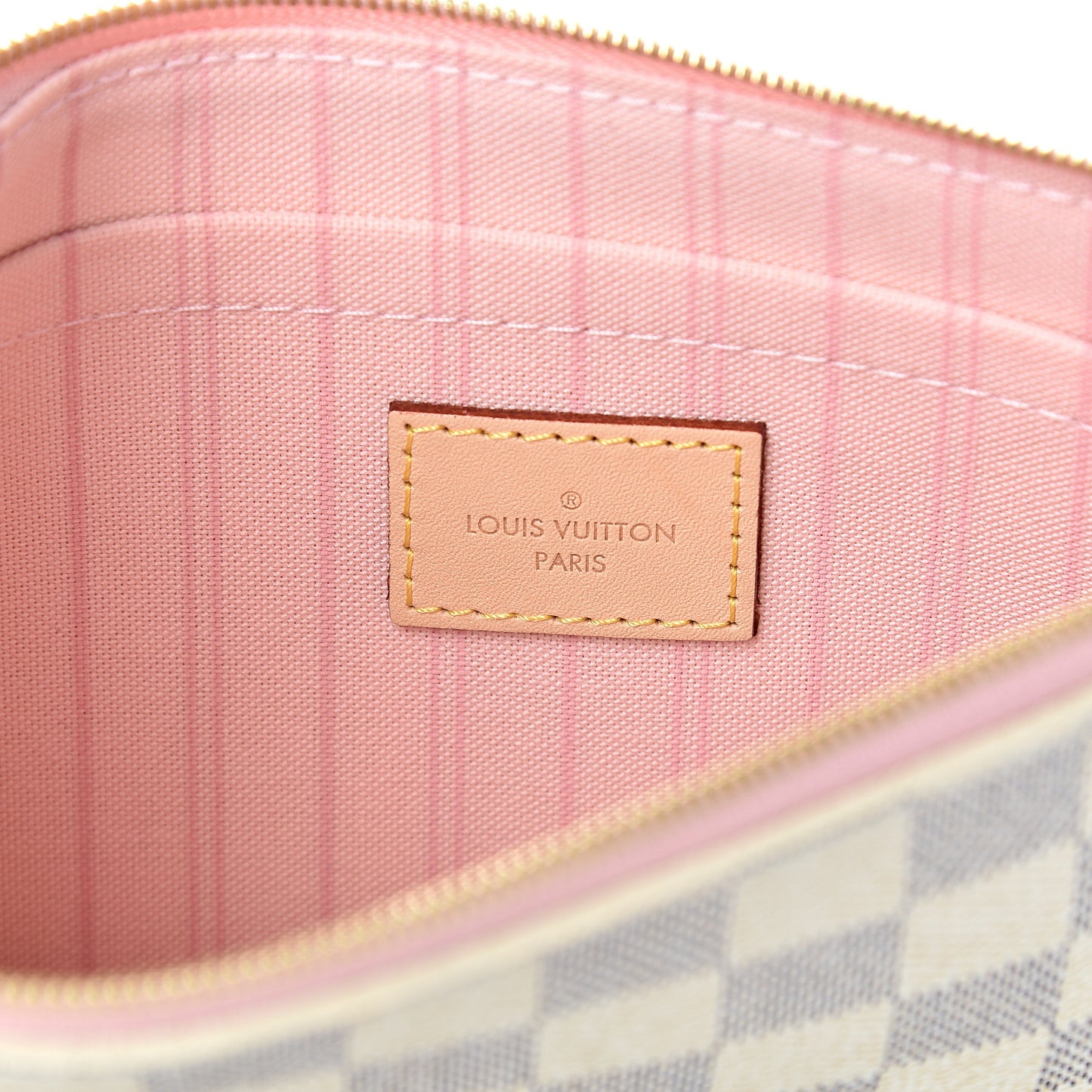 Damier Azur Neverfull MM GM Pochette Rose Ballerine