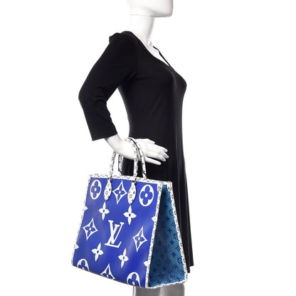 Louis Vuitton Monogram Giant Santa Monica Onthego Blue 3 of 12