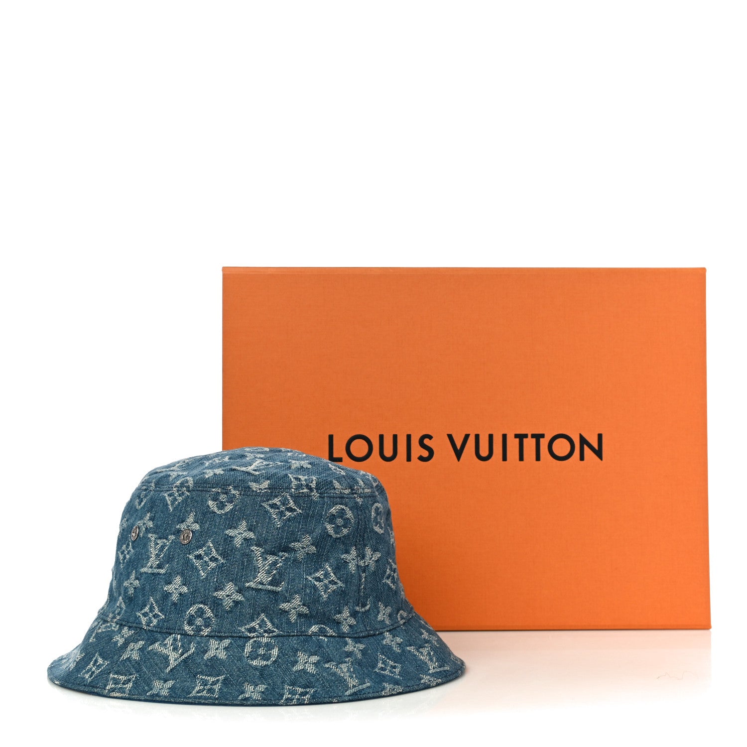Louis Vuitton Monogram Denim Transformable Bob Bucket Hat 58 Blue 7 of 7
