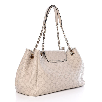 Gucci Guccissima Signature Medium Emily Shoulder Bag Mystic White 3 of 11