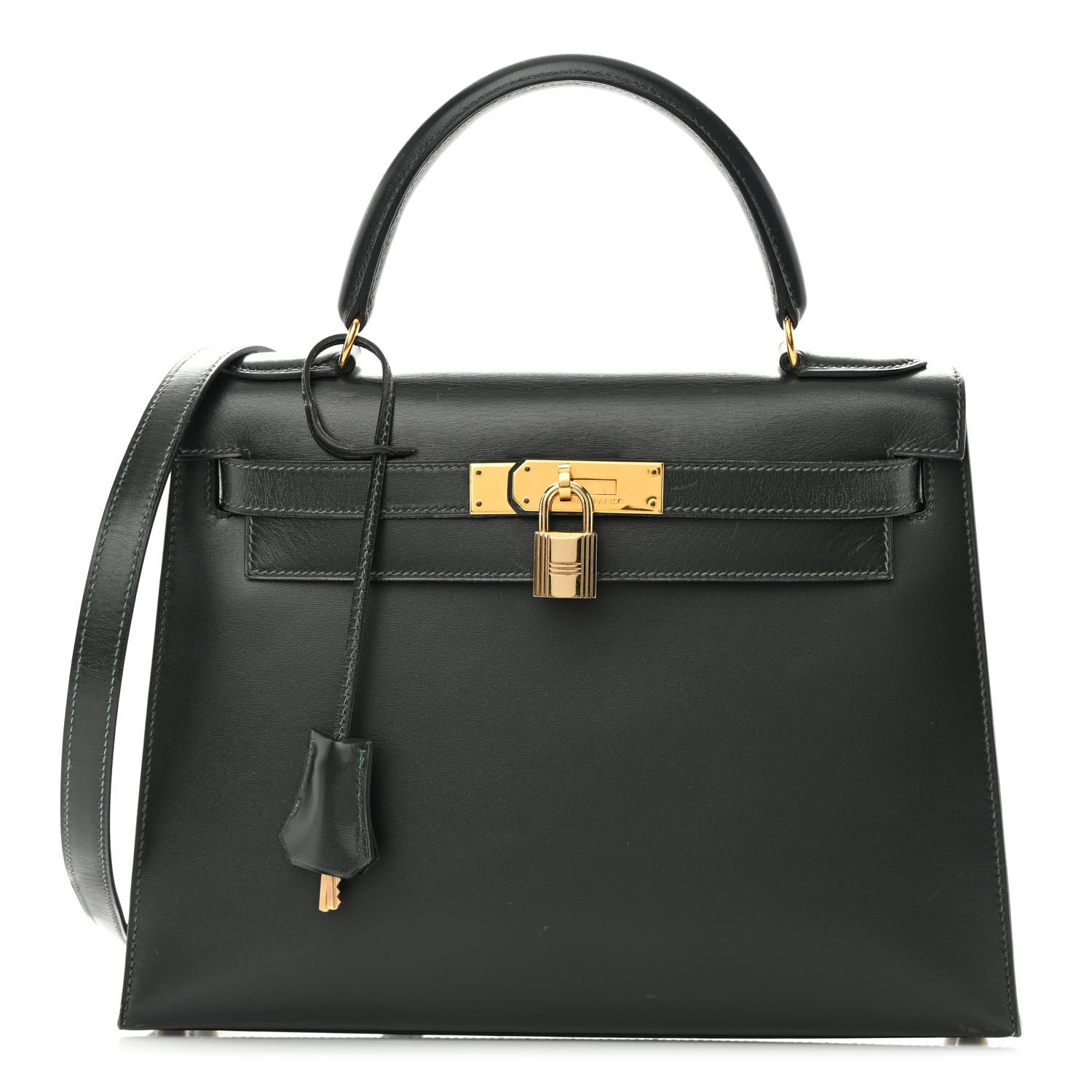Hermes Box Kelly Sellier 28 Vert Fonce 1 of 25