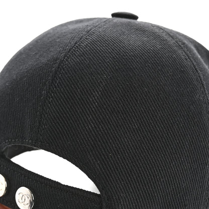 Chanel Cotton CC Cap Hat Black White 10 of 10