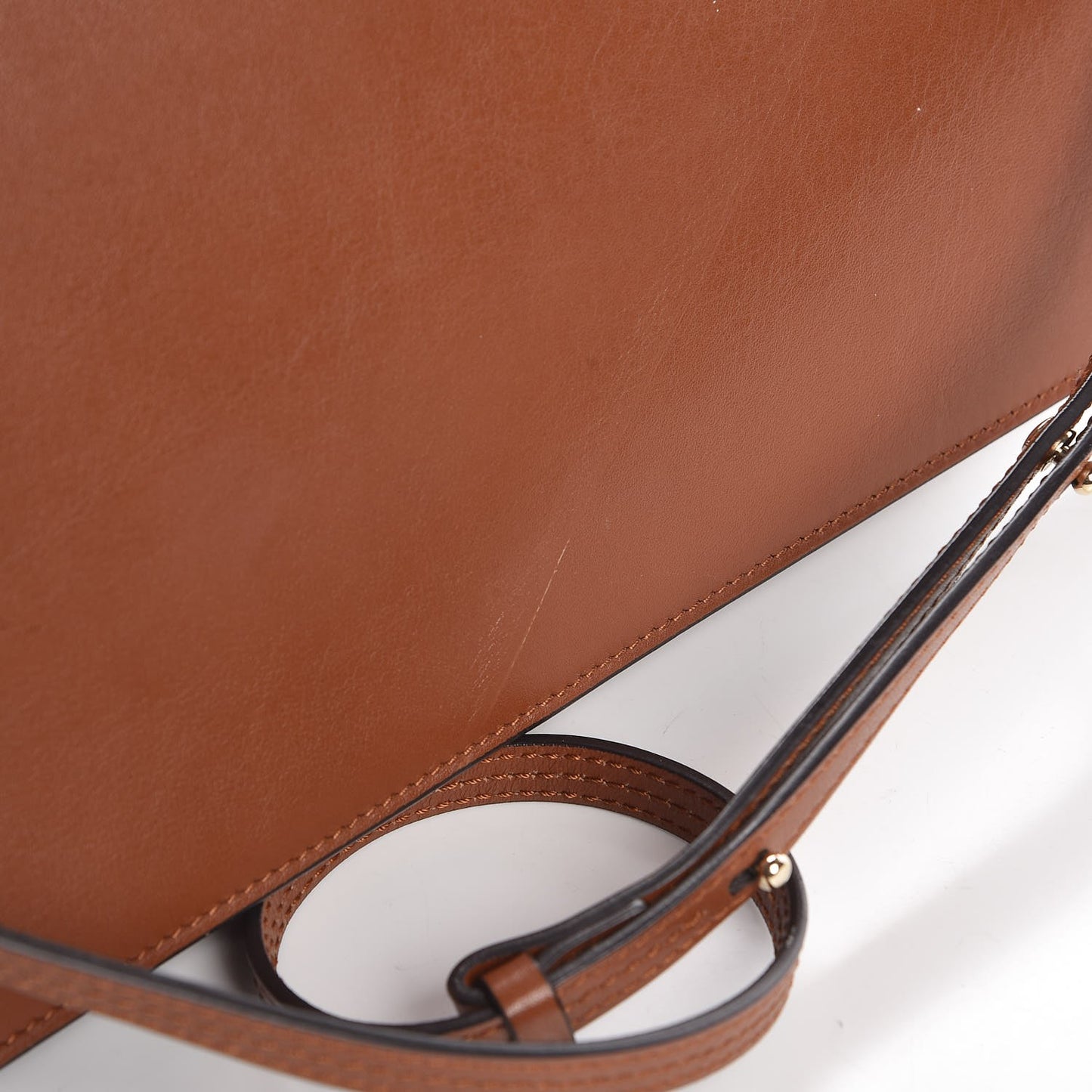Suede Calfskin Medium Faye Shoulder Bag Tobacco
