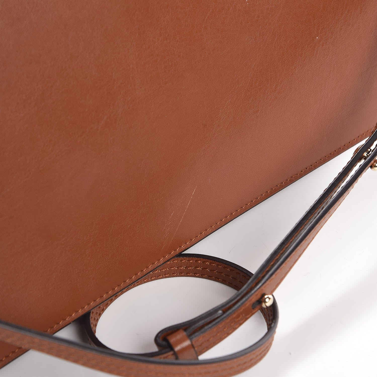 Chloe Suede Calfskin Medium Faye Shoulder Bag Tobacco 10 of 12
