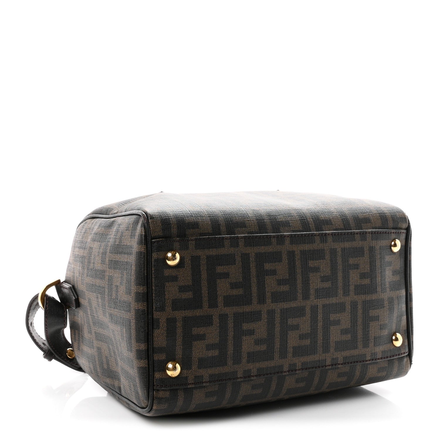 Fendi Zucca Cuoio Lucido Mini Boston Satchel Tobacco Moro 4 of 12
