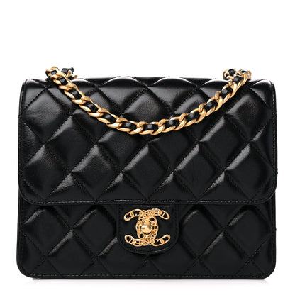 Chanel Shiny Lambskin Quilted Mini Flap Black 1 of 10