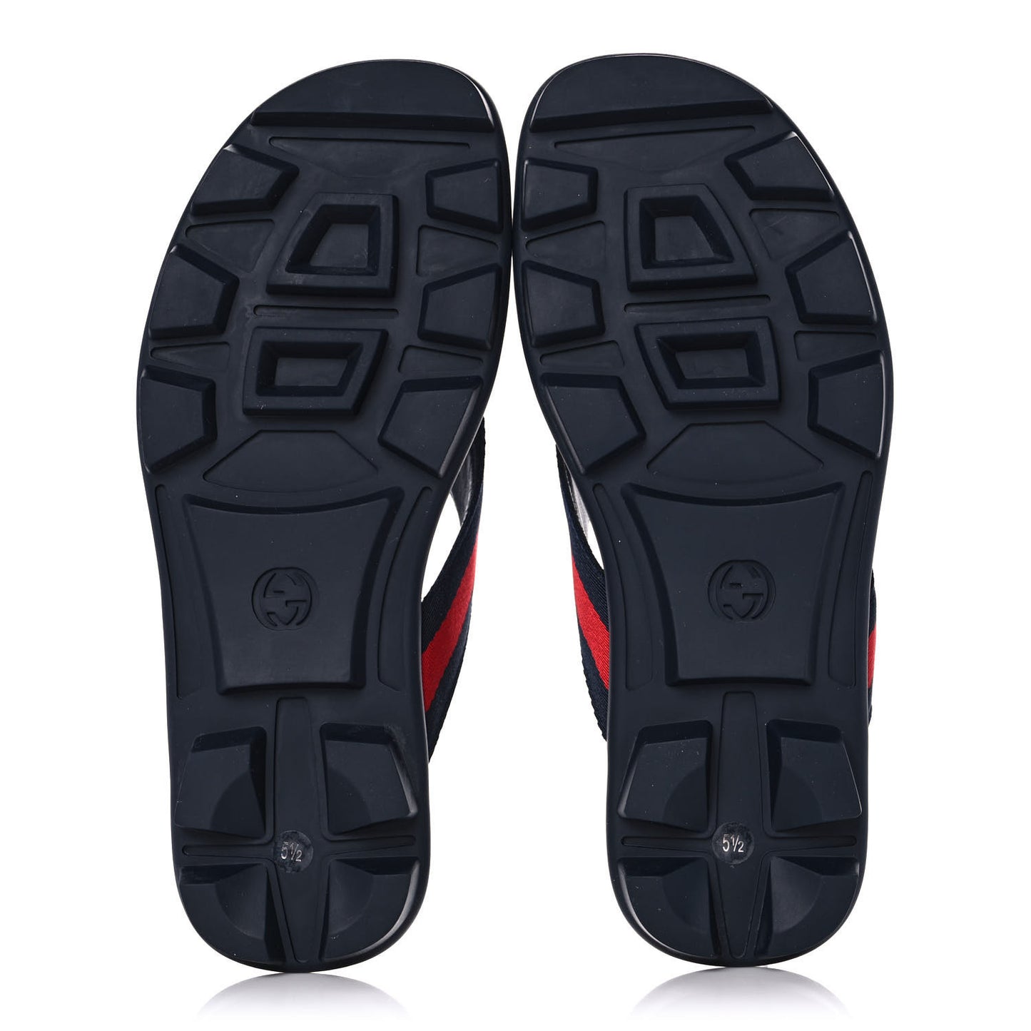 Nylon Calfskin Web Mens Cleat Sole Thong Sandals 5.5 Navy
