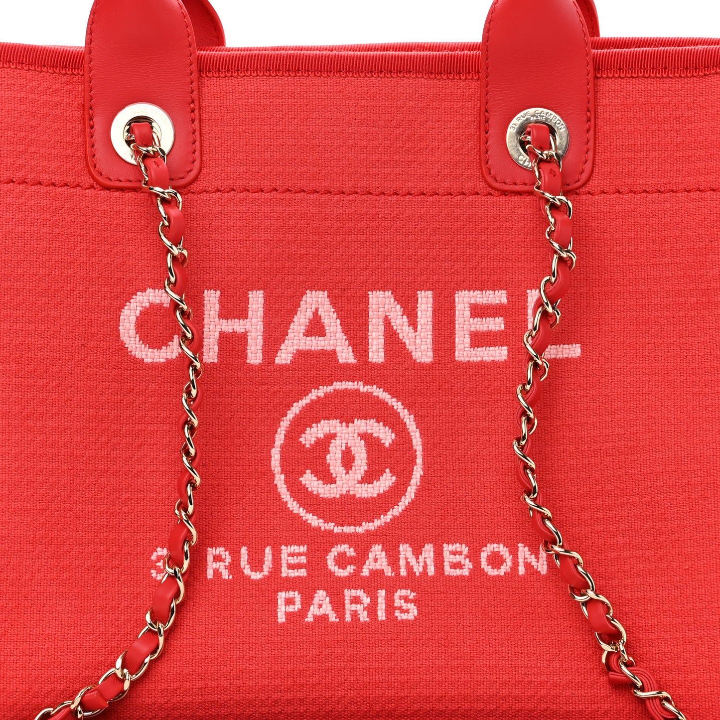 Mixed Fibers Small Deauville Tote Red