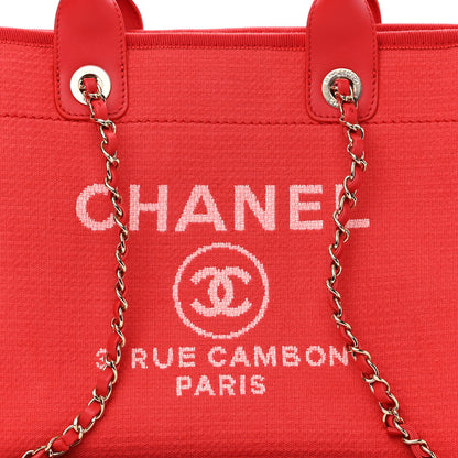 Chanel Mixed Fibers Small Deauville Tote Red 9 of 11