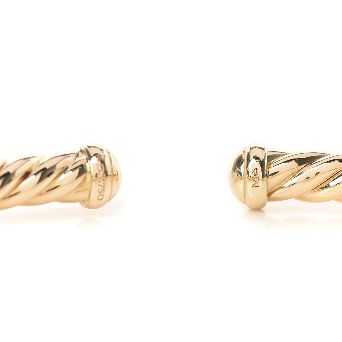 18K Yellow Gold 4mm Cablespira Bracelet