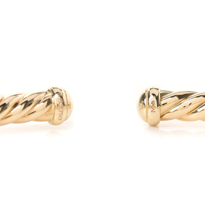 David Yurman 18K Yellow Gold 4mm Cablespira Bracelet 4 of 5
