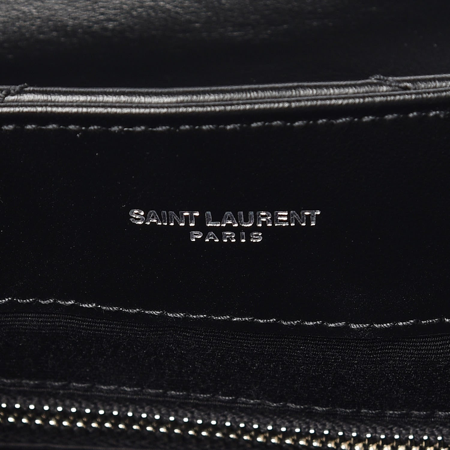 Saint Laurent Calfskin Y Quilted Monogram Medium Loulou Chain Satchel Black 9 of 12