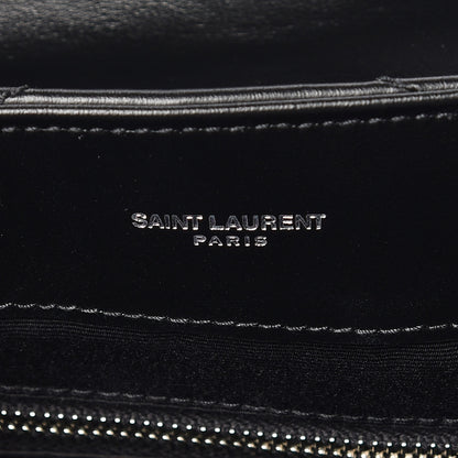 Saint Laurent Calfskin Y Quilted Monogram Medium Loulou Chain Satchel Black 9 of 12