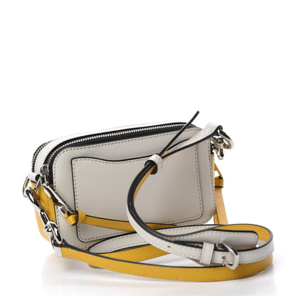 Marc Jacobs Saffiano Small Snapshot Camera Bag White Yellow 3 of 10