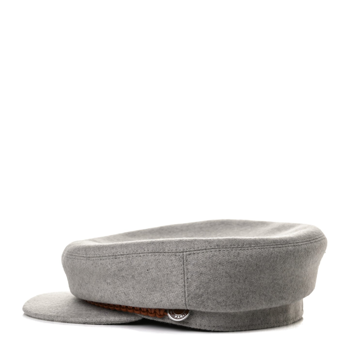 Cashmere Swift Braided Deauville Cap 57 Gris Flanelle Gold