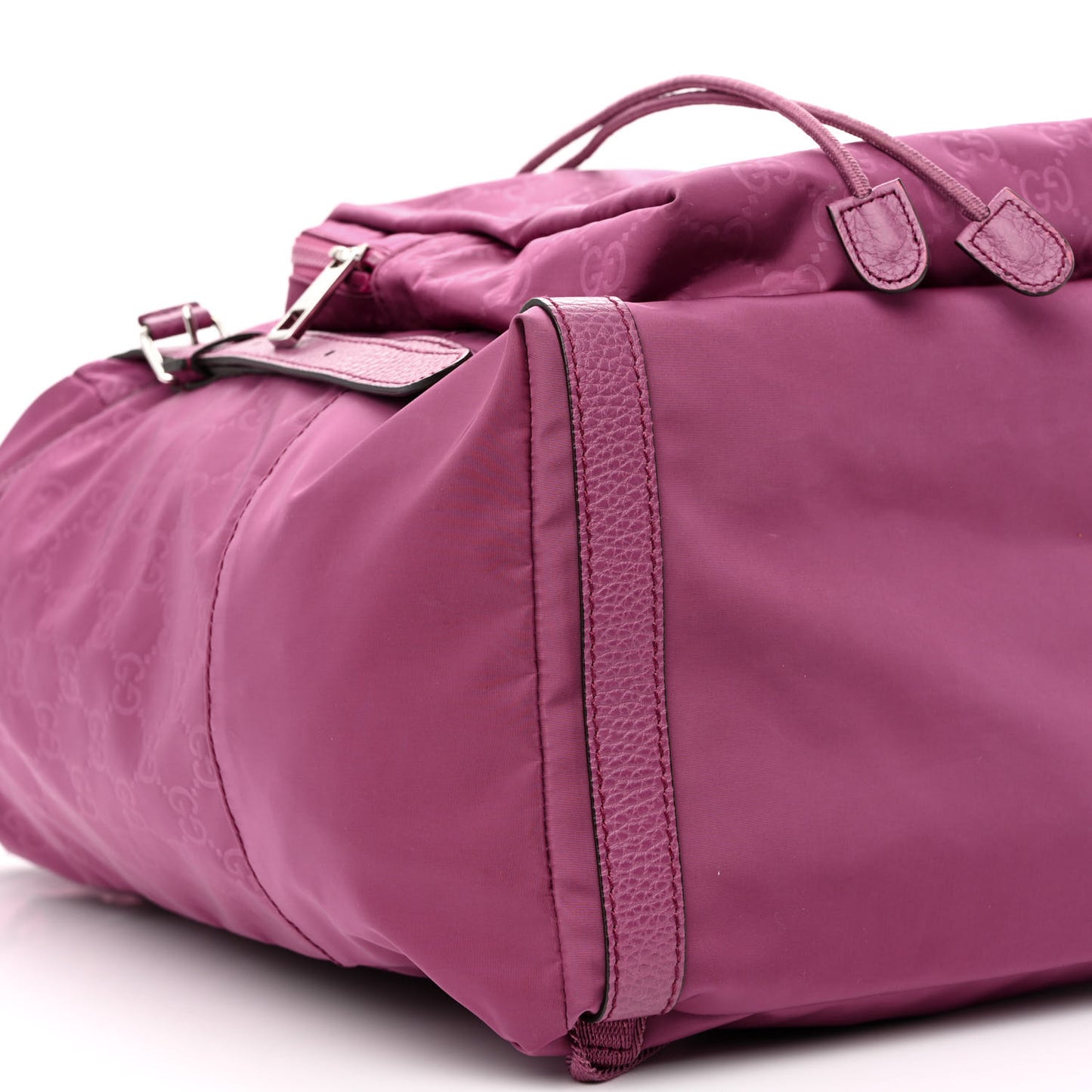 Nylon Monogram Dollar Calfskin Medium Light Double Buckle Backpack Peonia Flower