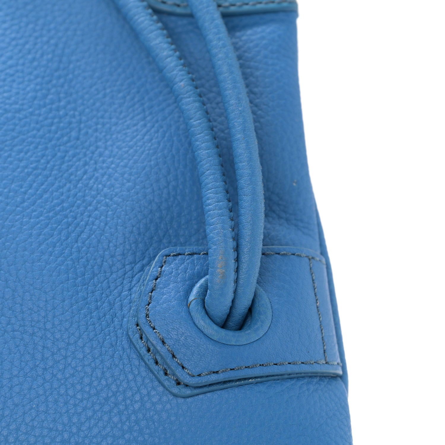 Burberry Pebbled Calfskin Drawstring Little Duffle Blue Azure 12 of 14