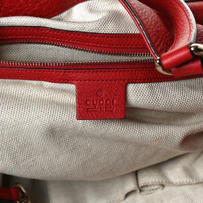 Gucci Pebbled Calfskin Medium Soho Shoulder Bag Red 11 of 21