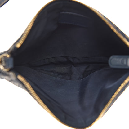 Christian Dior Monogram Mini Saddle Pochette Navy 5 of 12