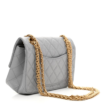 Chanel Aged Calfskin Quilted 2.55 Reissue Mini Flap Grey 3 of 9