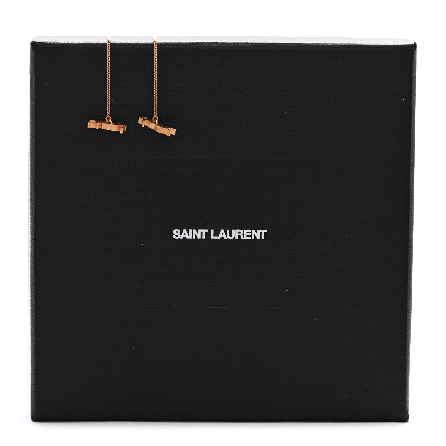 Saint Laurent Metal Opyum Threader Earrings Gold 4 of 4