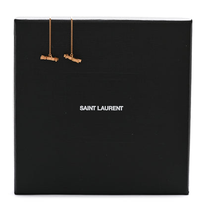 Saint Laurent Metal Opyum Threader Earrings Gold 4 of 4