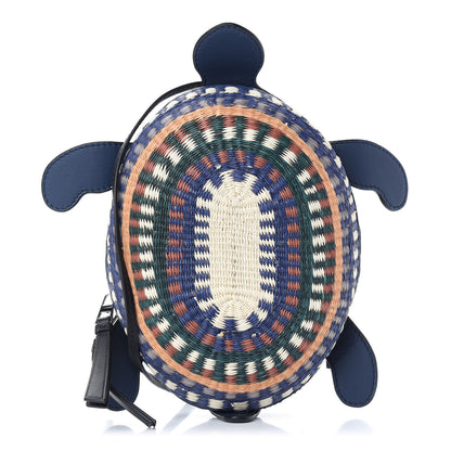 Loewe Raffia Calfskin Paula's Ibiza Turtle Pouch Ocean Multicolor 1 of 10