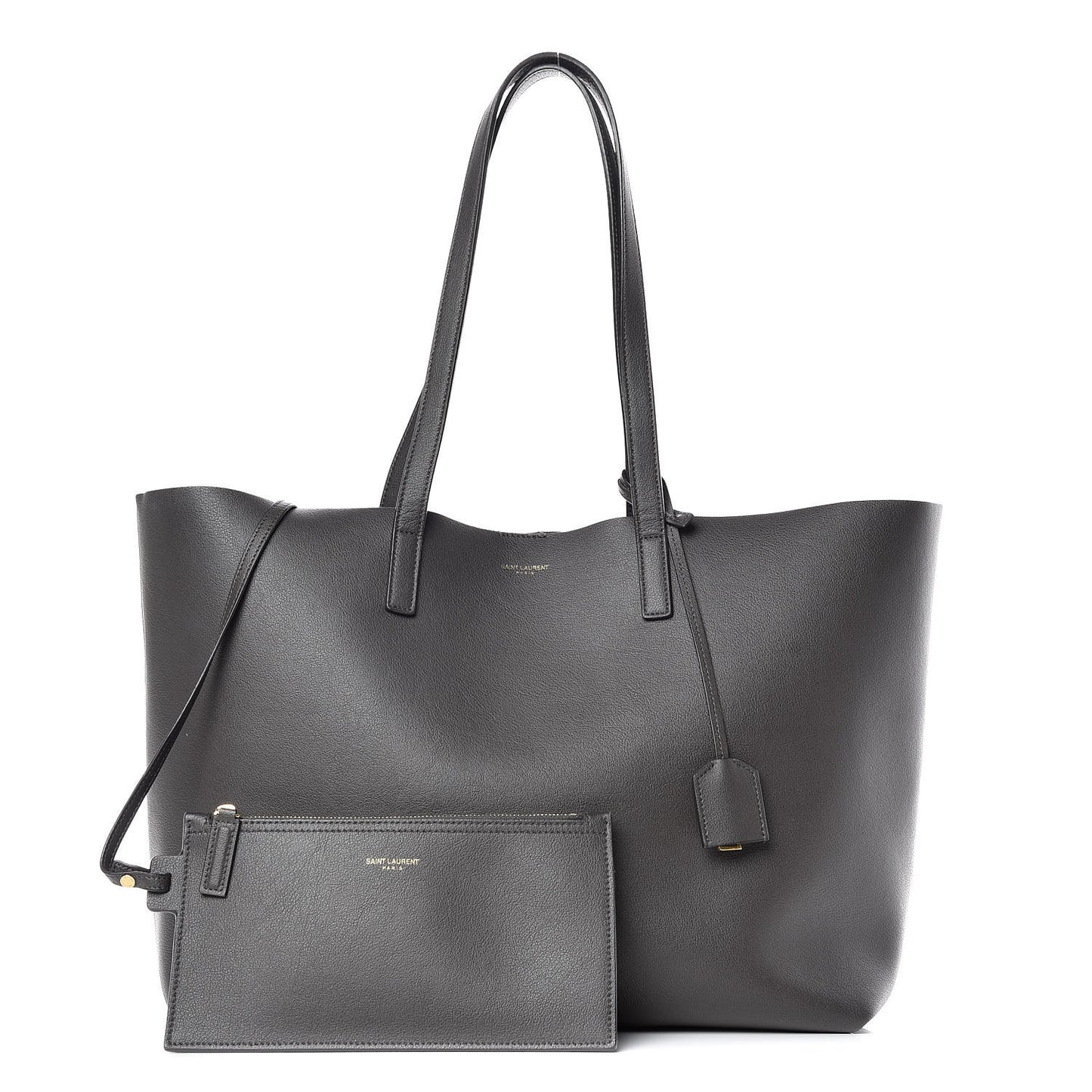 Calfskin Large Shopping Tote Dark Grey