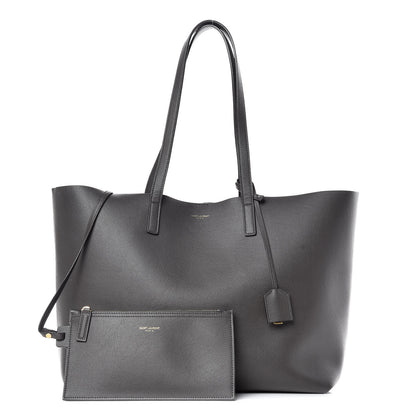 Saint Laurent Calfskin Large Shopping Tote Dark Grey 1 of 12