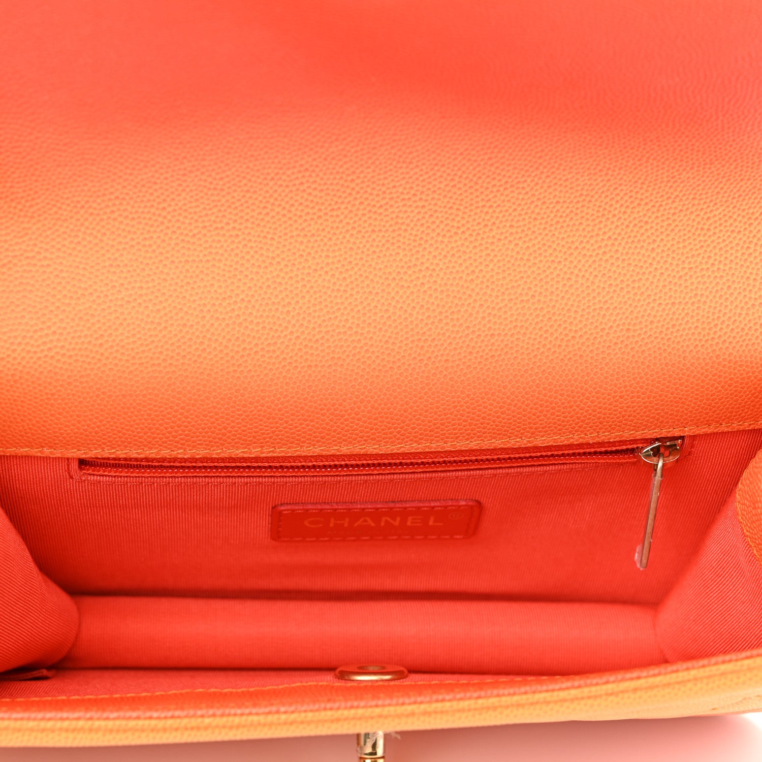 Chanel Caviar Quilted Small Sunset On The Sea Flap Orange 5 of 11