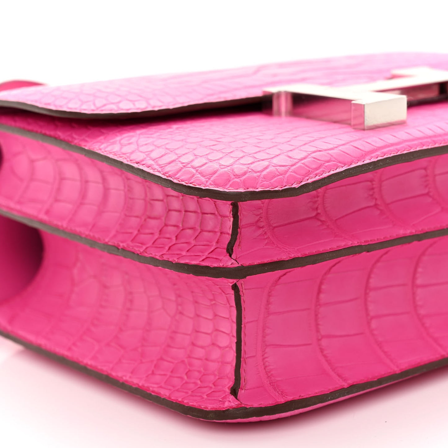 Matte Alligator Constance 24 Rose Shocking