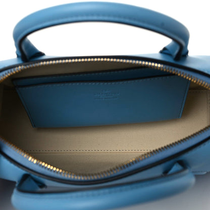 Valentino Garavani Vitello VLogo Boston Bag Blue 7 of 8