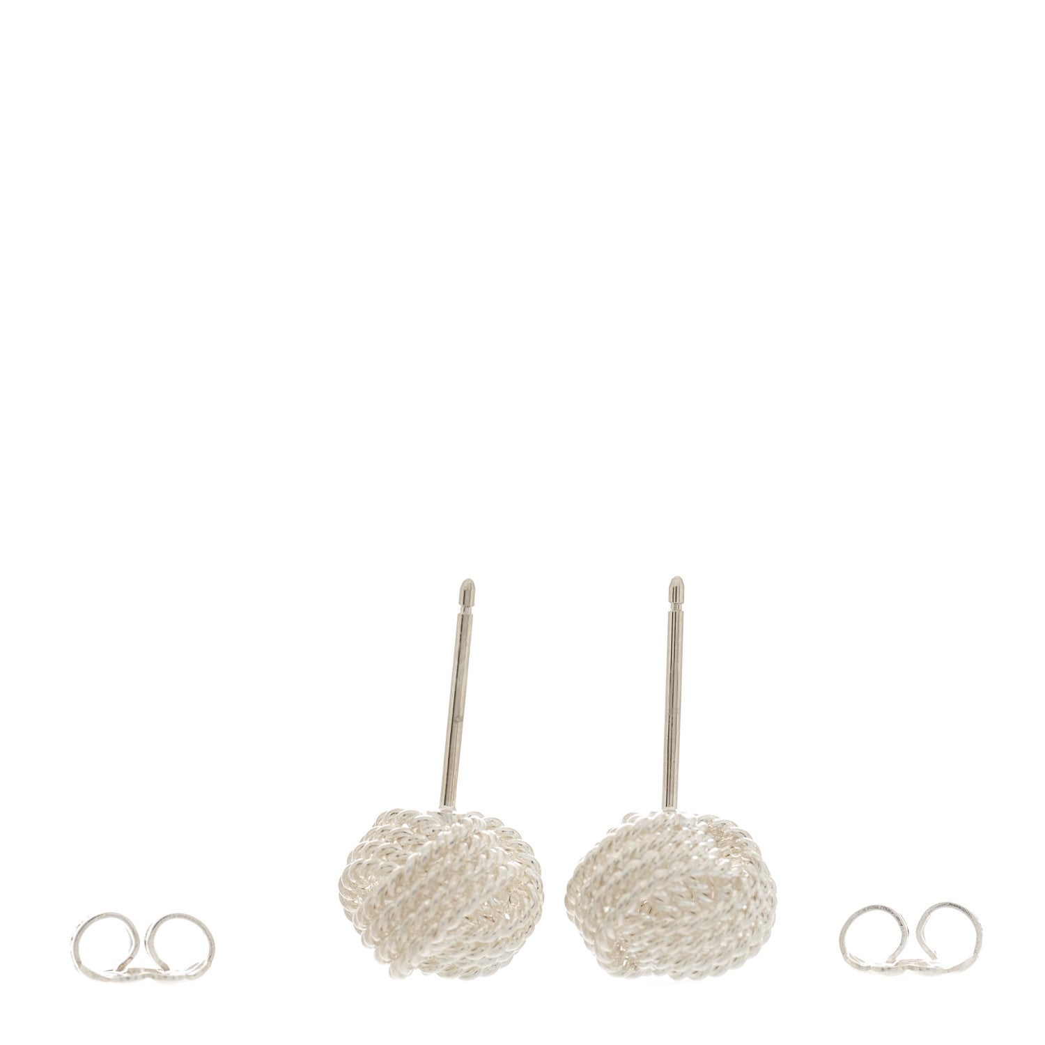 Tiffany Sterling Silver Twist Knot Earrings 3 of 4