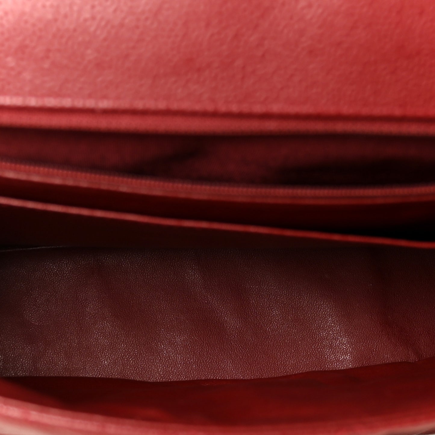 Caviar Quilted Maxi Single Flap Dark Red