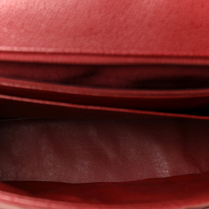 Chanel Caviar Quilted Maxi Single Flap Dark Red 5 of 12
