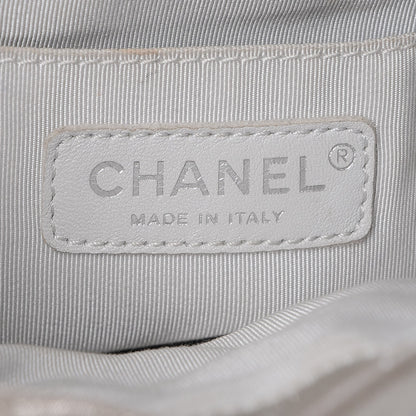 Chanel Metallic Calfskin Chevron Quilted Small Urban Spirit Backpack Silver 6 of 7