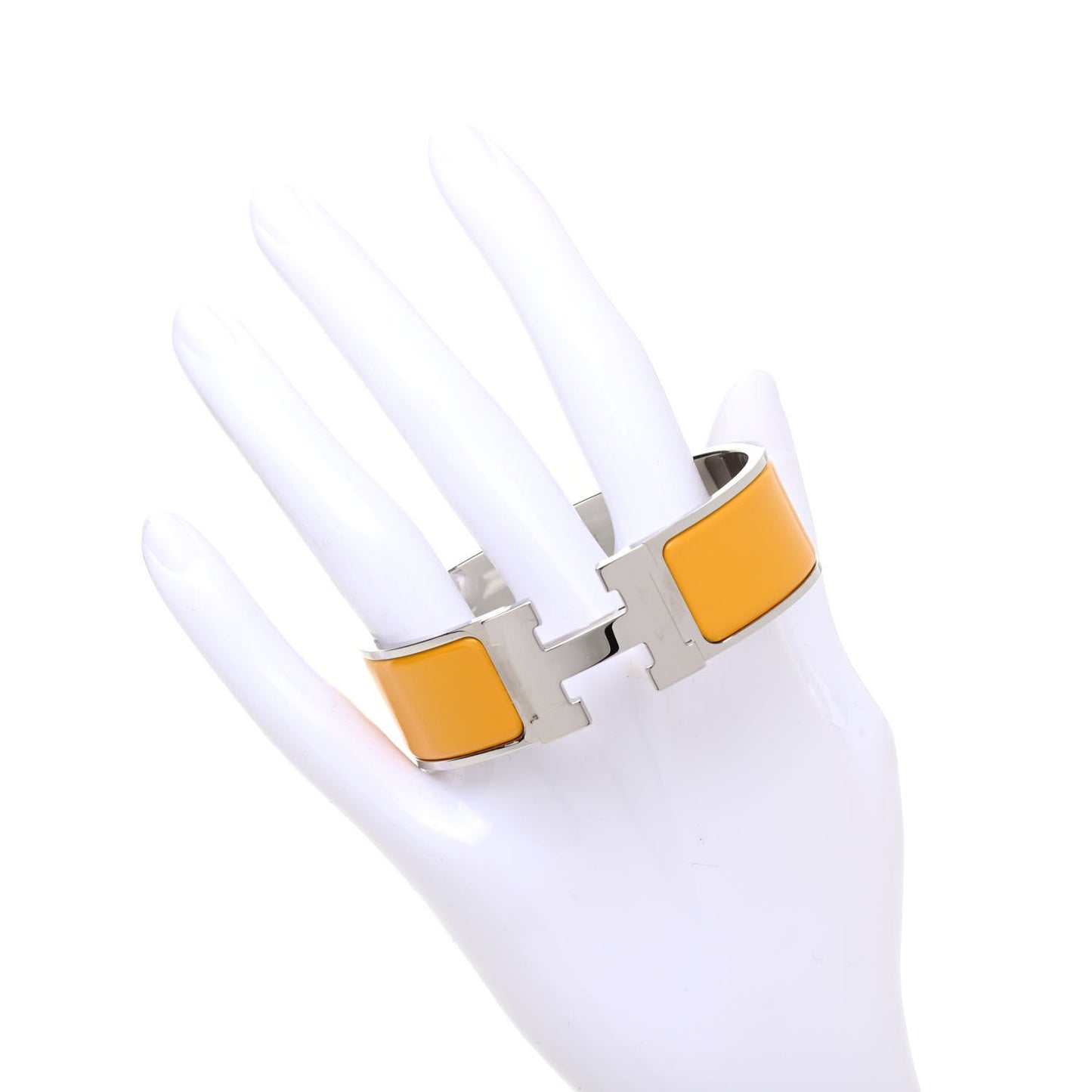 Enamel Wide Clic Clac H Bracelet PM Jaune Soleil