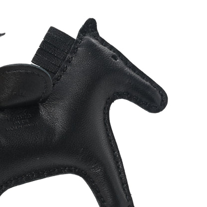 Hermes Milo Lambskin Grigri Rodeo Horse Bag Charm PM So Black 3 of 4