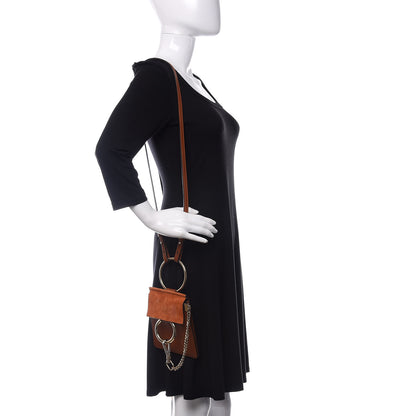 Chloe Suede Calfskin Mini Faye Bracelet Bag Tobacco 2 of 6