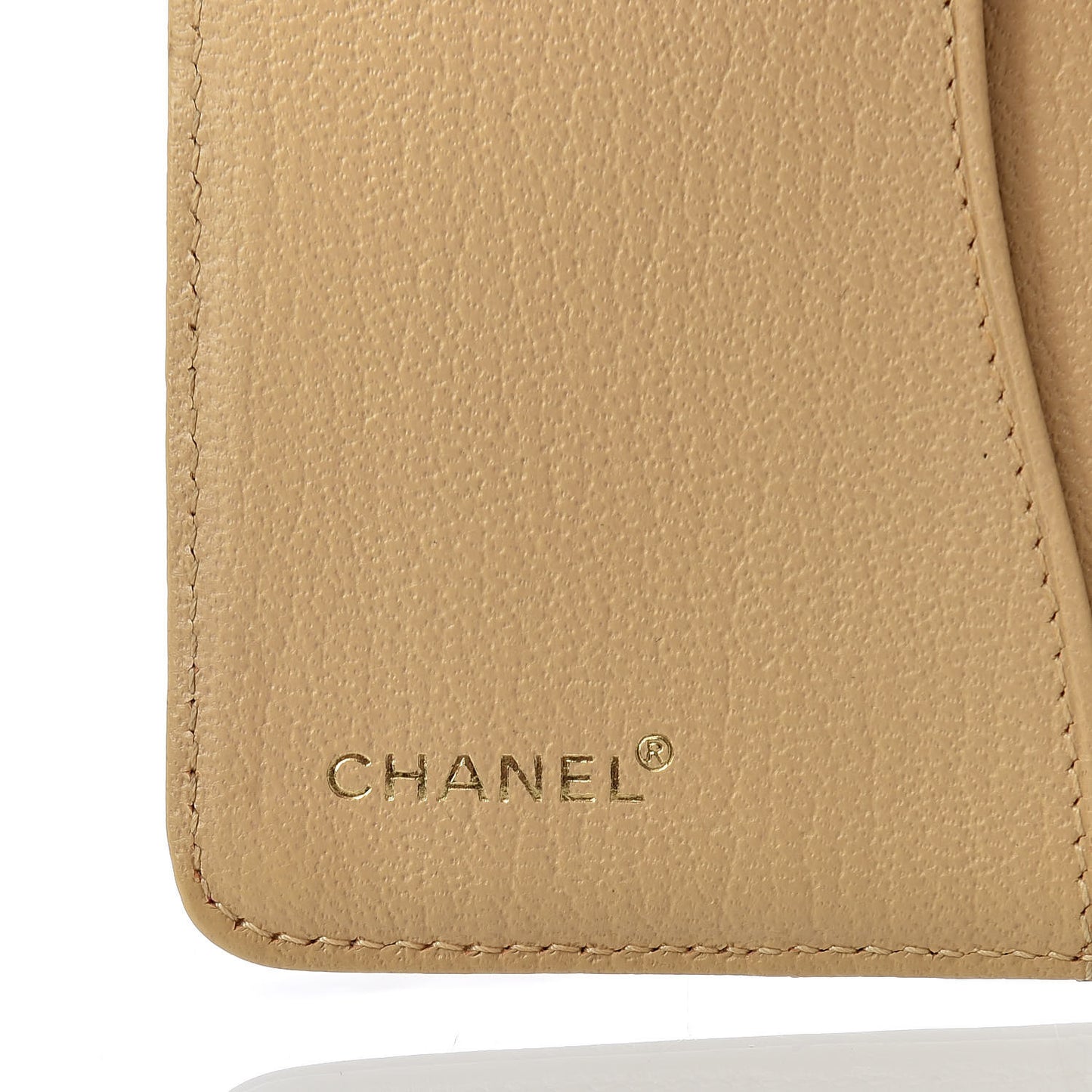 Goatskin Small Ring Agenda Planner Beige