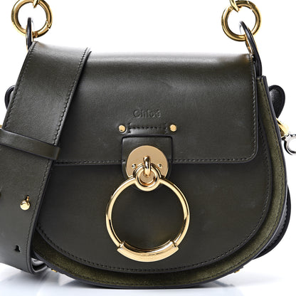 Chloe Calfskin Suede Small Tess Bag Deep Forest 7 of 15