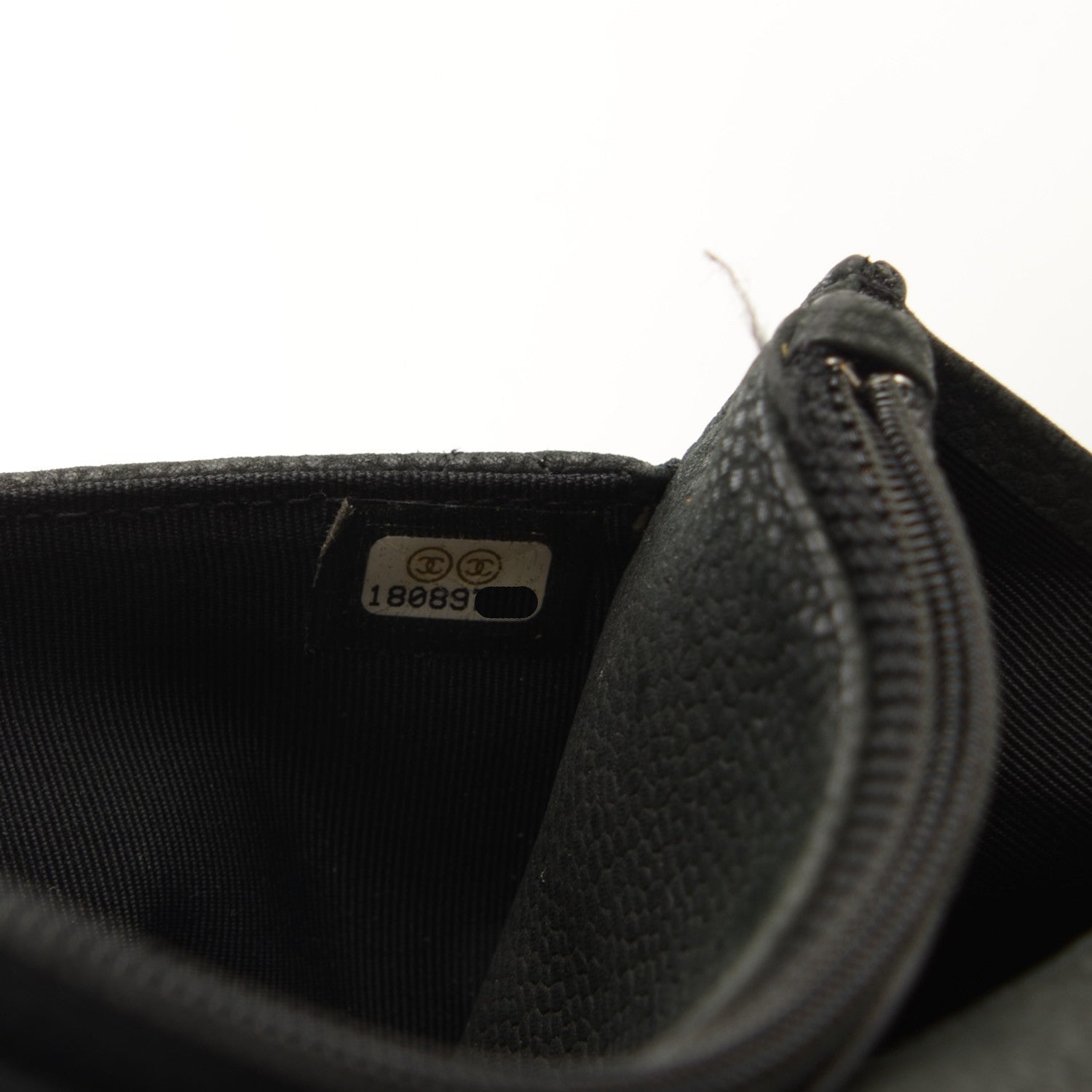 Chanel Iridescent Caviar Quilted Wallet on Chain WOC Black 7 of 7